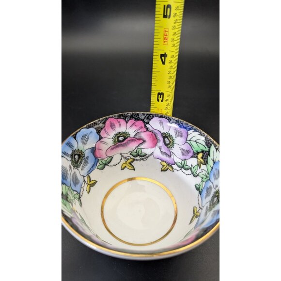 Taylor & Kent Bone China Teacup England Art Deco Floral Gold Trim Vintage - Picture 3 of 13